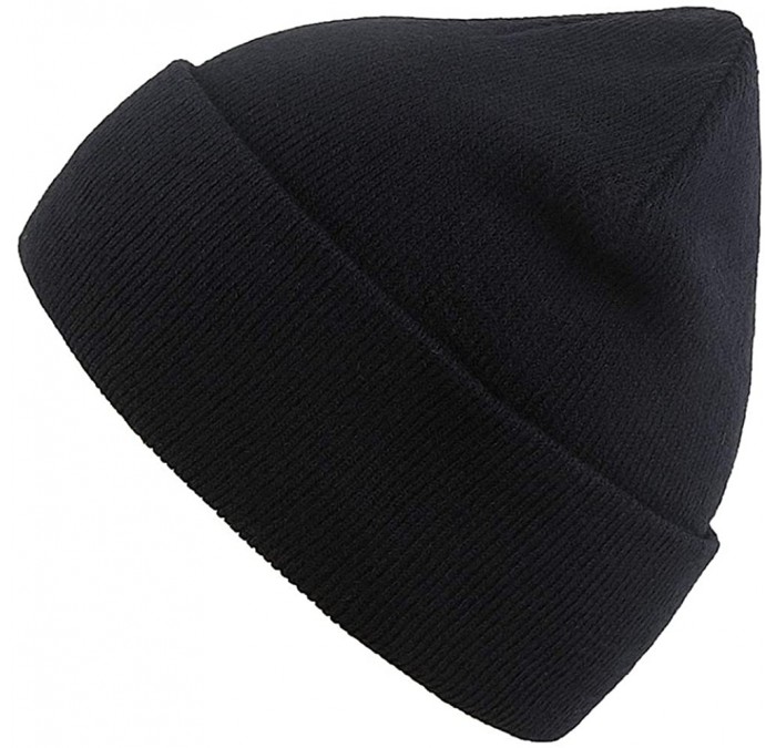 Skullies & Beanies Slouchy Beanie Cap Knit hat for Men and Women - Navy Blue - CQ18KHZKUDH $17.41