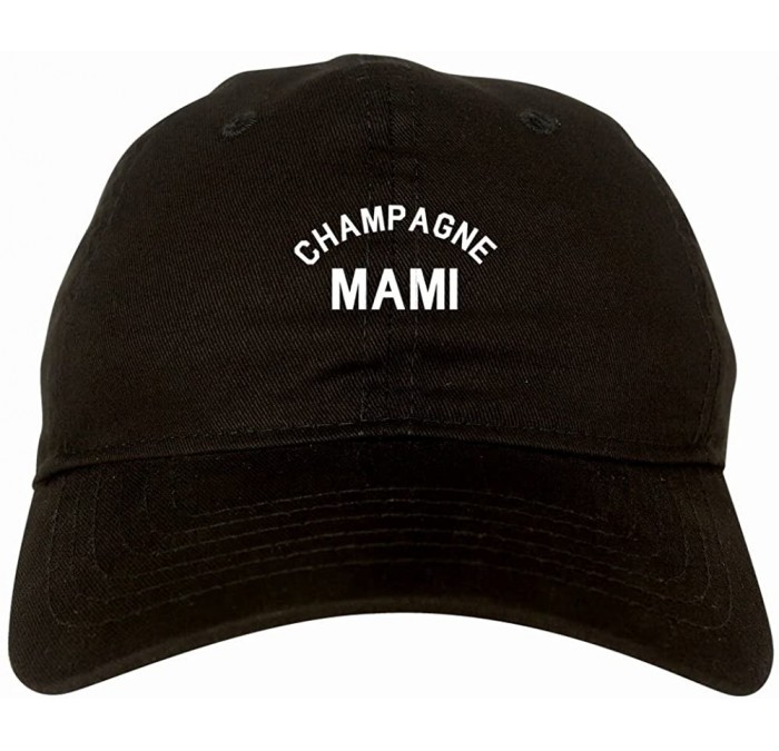Baseball Caps Champagne Mami Womens Dad Hat Baseball Cap - Black - CI12B5RRGIR $46.08