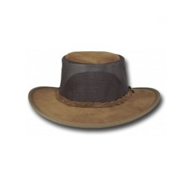 Sun Hats Foldaway Cooler Leather Hat - Item 1068 - Hickory - CD11BHMN6LR $43.55