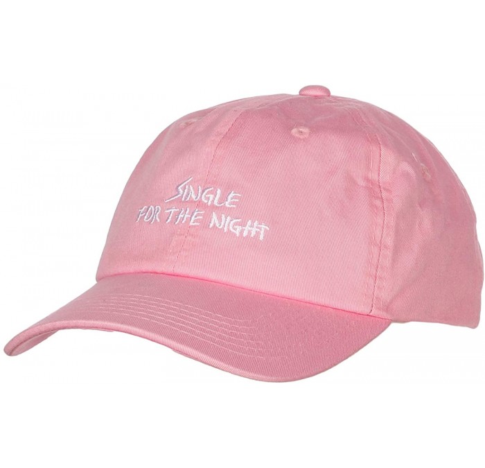 Baseball Caps Embroidery Classic Cotton Baseball Dad Hat Cap Various Design - Single for the Night Pink - CZ186YDM4D2 $27.98
