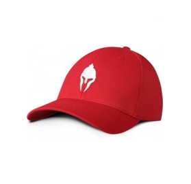 Baseball Caps Spartan Warrior Molon Labe Military Baseball Hat - Red/White - C012JA7BLVV $26.65
