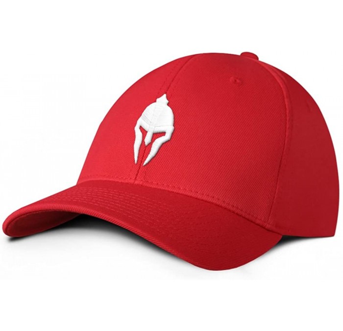 Baseball Caps Spartan Warrior Molon Labe Military Baseball Hat - Red/White - C012JA7BLVV $26.65