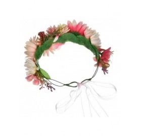 Headbands Womens Flower Crown Girls Daisy Floral Rose Garland Sunflower Headband - C1-pink - C918R3UNDES $9.07