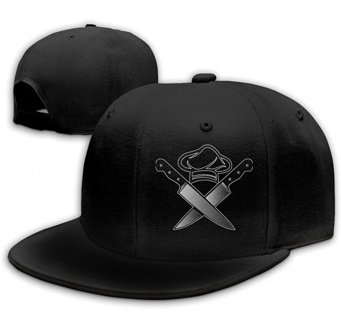 Baseball Caps Unisex Chef Hat Knives Classic Trucker Hat Baseball Cap Cotton Adjustable Cap Dad Hat - Black - CQ18NXWWGDE $30.11