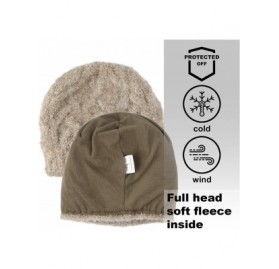 Skullies & Beanies Beanie for Women - Knit Winter Warm Fashion Fleece Hat - Wool Snow Boucle Outdoor Ski Cap - Cappuccino - C...