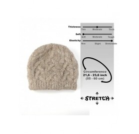Skullies & Beanies Beanie for Women - Knit Winter Warm Fashion Fleece Hat - Wool Snow Boucle Outdoor Ski Cap - Cappuccino - C...