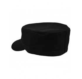 Baseball Caps Daily Wear Men's Army Cap- Cadet Military Style Hat - Black - CL184UII45Z $8.23