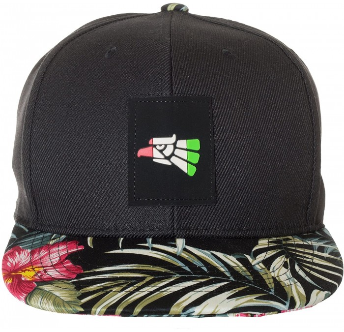 Baseball Caps Mexico National Pride Flowers Floral Snapback Hat Cap - Black Floral - CV18E8H3Z30 $13.09