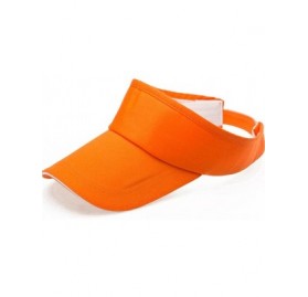 Sun Hats Summer Hat- 2019 Men and Women Summer Visor Sun Plain Hat Sunscreen Cap - Orange - CR185LE0XMM $11.24