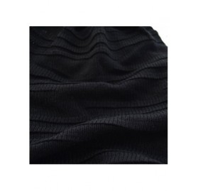 Skullies & Beanies Slouchy Knitted Baggy Beanie Hat Crochet Stripe Summer Dread Caps Oversized for Men-B318 - Xzz-black - CQ1...