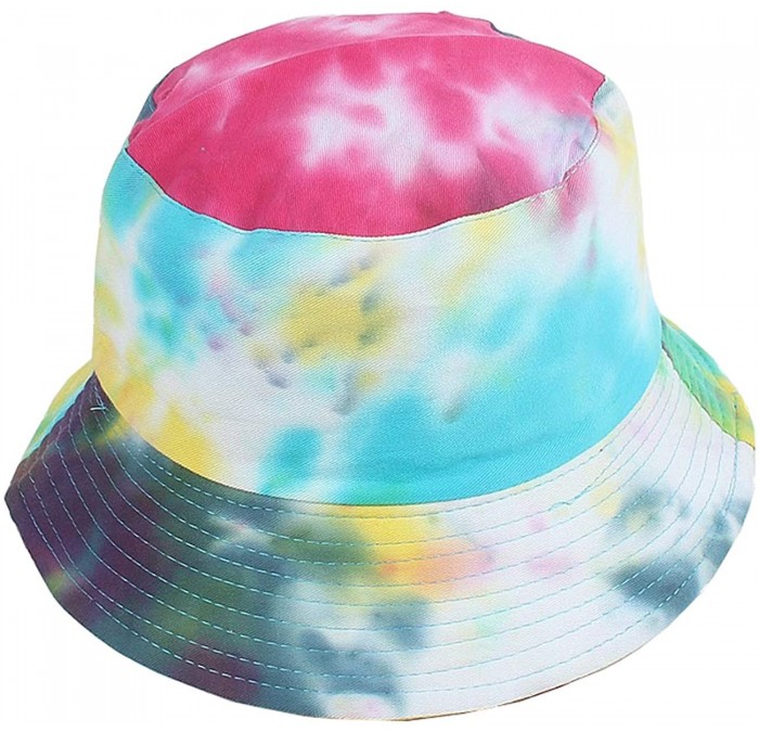 Bucket Hats Unisex Print Double-Side-Wear Reversible Bucket Hat - Colorful a - C6196WKOLYZ $29.83