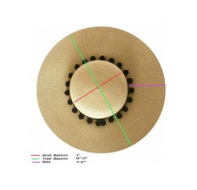 Sun Hats Bride-Floopy-Hat - Black/White - CT18EZ8RGAI $30.66