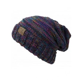 Skullies & Beanies Womens Multicolor Oversized Baggy Warm Slouchy Cable Knit Winter Beanie - Multicolored - CB12N31ZZBI $15.14