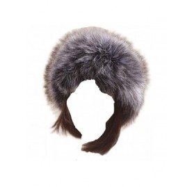 Skullies & Beanies Women's Faux Fur Headband Soft Winter Cossack Russion Style Hat Cap - Grey&white - C218L8I4RSD $9.51