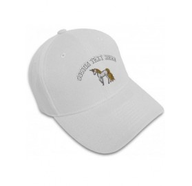 Baseball Caps Custom Baseball Cap Fantastic Animal Unicorn Embroidery Dad Hats for Men & Women - White - CT18SDKNYZX $11.19