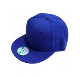 Baseball Caps The Real Original Fitted Flat-Bill Hats True-Fit - Royal - C618CZIKG00 $8.42