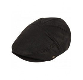 Newsboy Caps Ultra Faux Suede New Shape Ivy Hat - Iv2371black - C512O2T39UZ $26.48