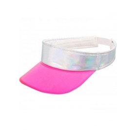 Visors Summer UV Plastic Visor Sun Hats Men Outdoor Travel Clear Tennis Beach Hat for Women Protection Snapback Caps - CV18EZ...