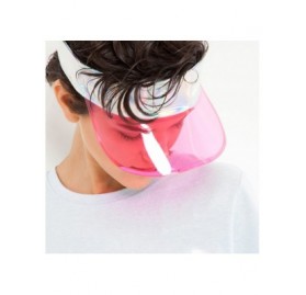 Visors Summer UV Plastic Visor Sun Hats Men Outdoor Travel Clear Tennis Beach Hat for Women Protection Snapback Caps - CV18EZ...