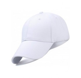 Baseball Caps Baseball Cap Dad Hat for Men Women-Classic Adjustable Plain Hat - 11white - CB18Q96QKU3 $7.88