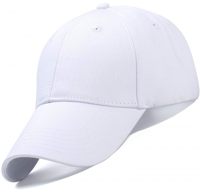 Baseball Caps Baseball Cap Dad Hat for Men Women-Classic Adjustable Plain Hat - 11white - CB18Q96QKU3 $19.47