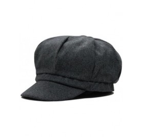 Newsboy Caps Wool Newsboy Hat Beret Cap Ivy Hats for Women and Men - Dark Grey - CA1886WOI0I $9.74