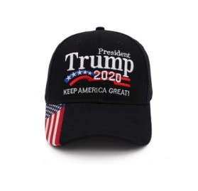 Baseball Caps Keep America Great Hat Donald Trump President 2020 Slogan with USA Flag Cap Adjustable Baseball Cap - C1193N6S7...