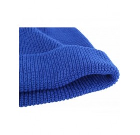 Skullies & Beanies Classic Men's Warm Winter Hats Acrylic Knit Cuff Beanie Cap Daily Beanie Hat - Blue - CZ12MX6X7O5 $13.01