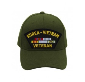 Baseball Caps Korea & Vietnam Veteran Hat/Ballcap Adjustable One Size Fits Most - Olive Green - C118ORRRYCQ $30.07