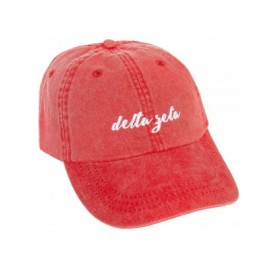 Baseball Caps Delta Zeta (N) Sorority Baseball Hat Cap Cursive Name Font dz - Red - CV18S92ZNGH $17.88