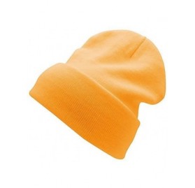 Skullies & Beanies Warm Winter Hat Knit Beanie Skull Cap Cuff Beanie Hat Winter Hats for Men - Marigold - CZ12O49RUV9 $7.71