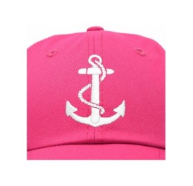 Baseball Caps Anchor Hat Sailing Baseball Cap Women Beach Gift Boating Yacht - Hot Pink - C118WI27IS0 $12.15