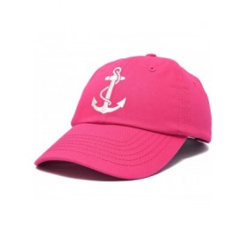 Baseball Caps Anchor Hat Sailing Baseball Cap Women Beach Gift Boating Yacht - Hot Pink - C118WI27IS0 $12.15