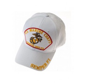 Baseball Caps U.S. Marine Semper Fi Hat Baseball Cap - White - CU185CH5LOI $12.83