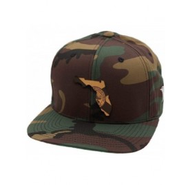 Baseball Caps Florida 'The 27' Leather Patch Snapback Hat - Charcoal - CB18IGQ684L $25.05