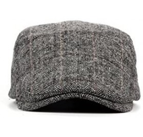 Newsboy Caps Men`s Classic Adjustable Ivy Irish Newsboy Golf Cap Hat - Black+grey - CH18HCNIANT $14.30