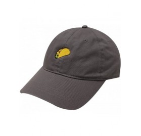 Baseball Caps Taco Emoji Cotton Baseball Cap Dad Hats - Dark Gray - C812MY08O3B $10.61