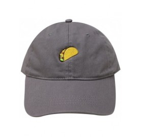 Baseball Caps Taco Emoji Cotton Baseball Cap Dad Hats - Dark Gray - C812MY08O3B $10.61