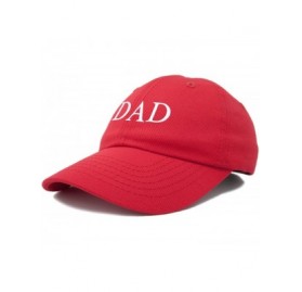 Baseball Caps Embroidered Mom and Dad Hat Washed Cotton Baseball Cap - Dad - Red - C918OZ6LTMD $13.85