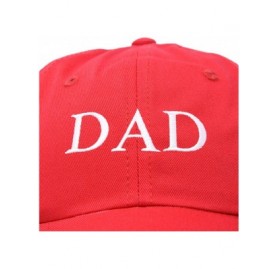Baseball Caps Embroidered Mom and Dad Hat Washed Cotton Baseball Cap - Dad - Red - C918OZ6LTMD $13.85