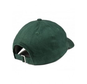 Baseball Caps Kinda Hippie Kinda Hood Embroidered Brushed Cotton Cap - Hunter - CS188TGDDRY $37.24