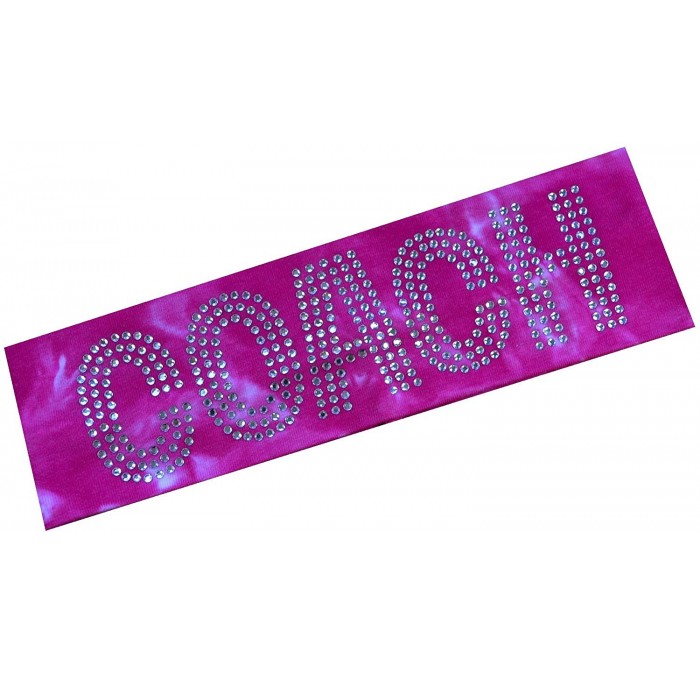 Headbands Coach Rhinestone Headband Great Gift - Hot Pink Tie Dye - CV11LEHZNMZ $17.37