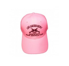 Baseball Caps 2nd Amendment God Guns Guts Made America Free Cap (Pink) - CP1907RH89O $16.32