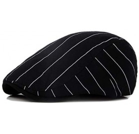 Newsboy Caps Colored Plaid Longshoreman`s Flat Cap Irish Ivy Newsboy Hat - X1406 Black - CR18QLM9N9S $12.27