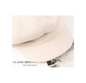 Berets Women Beret Newsboy Hat French Wool Cap Classic Autumn Spring Winter Hats - Beige - C118AR03QD8 $31.00
