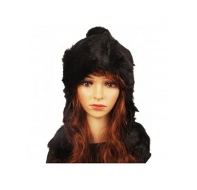 Bomber Hats Knitted Trapper Russian Aviator Trooper - Black - CE18KQIDY4Z $12.67