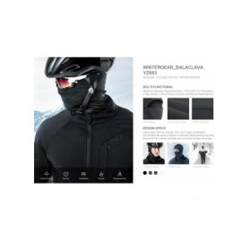 Balaclavas Winter Balaclava Mask Face Cover Thermal Fleece Helmet Liner Unisex - Thermal Balaclava(yzb03) - Black - CQ18Q9KU9...
