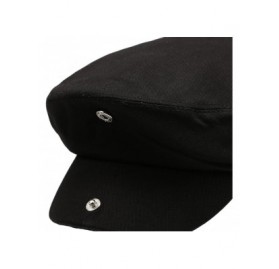 Newsboy Caps Men's Collection Cotton Ivy Flat Cap Gatsby Newsboy Hat - Black - CN12DVV1JAZ $12.65