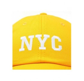 Baseball Caps NY Baseball Cap NY Hat New York City Cotton Twill Dad Hat - Gold - CE18M7WOHQR $12.24