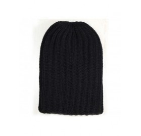 Skullies & Beanies Slouchy Beanie Oversized Warm Winter Dreadlock Hat for Women Knit Beanie for Men - Black - CF18YZ89ETO $20.72